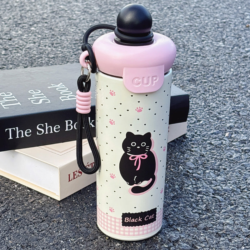 Ladies funny cat water bottle Bowlift