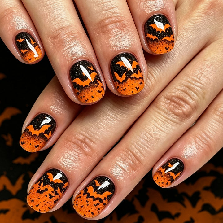 Halloween-Themed Artistic Press-On Nails Bowlift