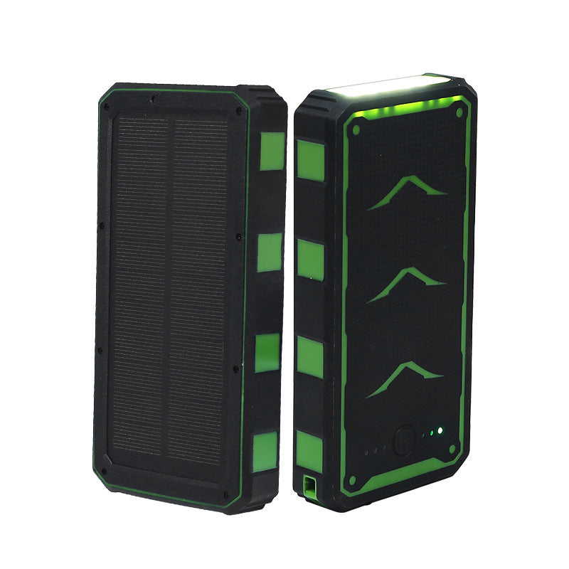 Solar-powered high-performance power bank with robust housing Bowlift