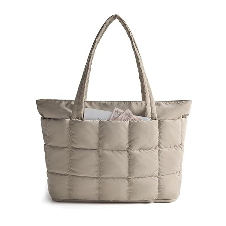 Practical Tote Bag with Quilted Design Bowlift