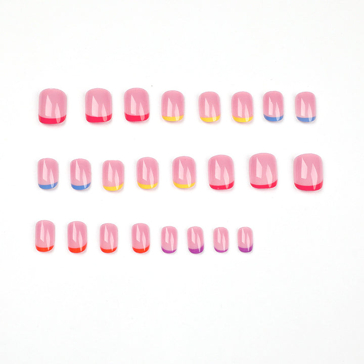 Nail art with colorful tips Bowlift