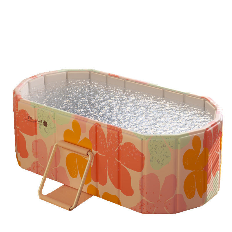 Women's Inflatable Children's Swimming Pool with Colorful Flower Pattern Bowlift