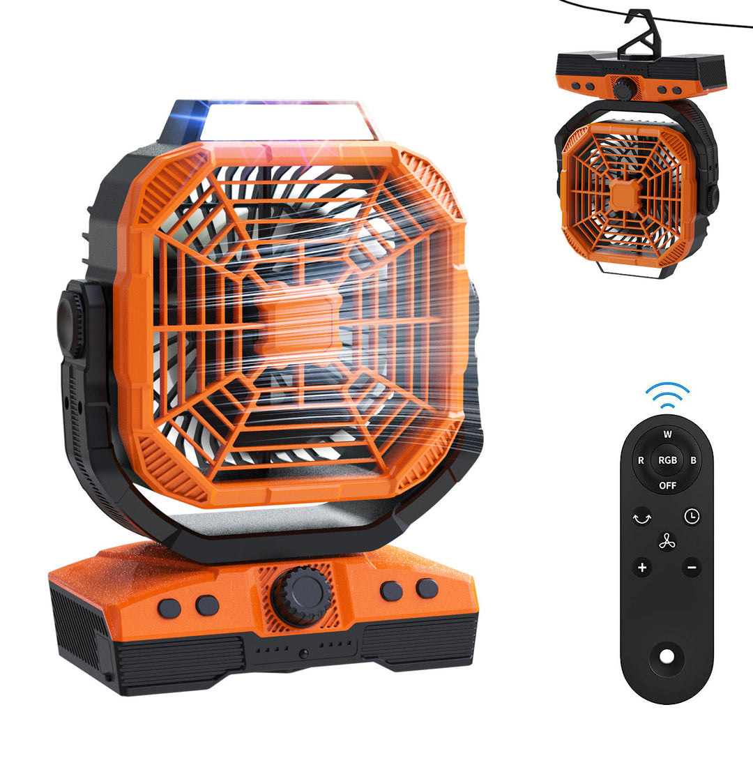 Men's Multifunctional Rechargeable Camping Light and Cooling Fan Bowlift
