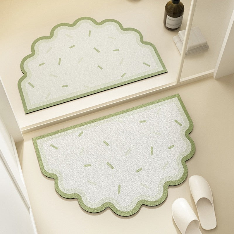 Floral Pattern Bath Mat Bowlift