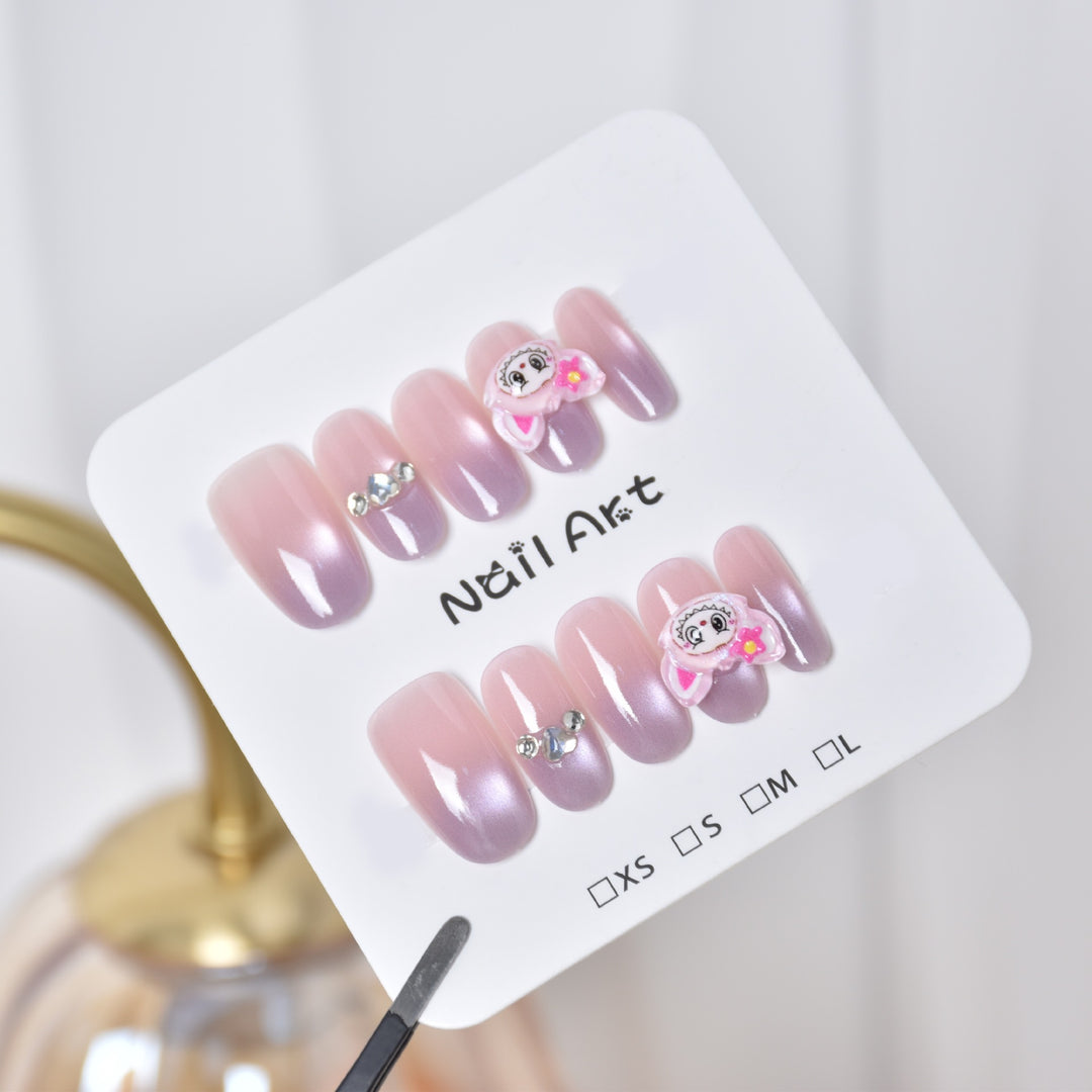 Creative Themed Press-On Nail Art Bowlift
