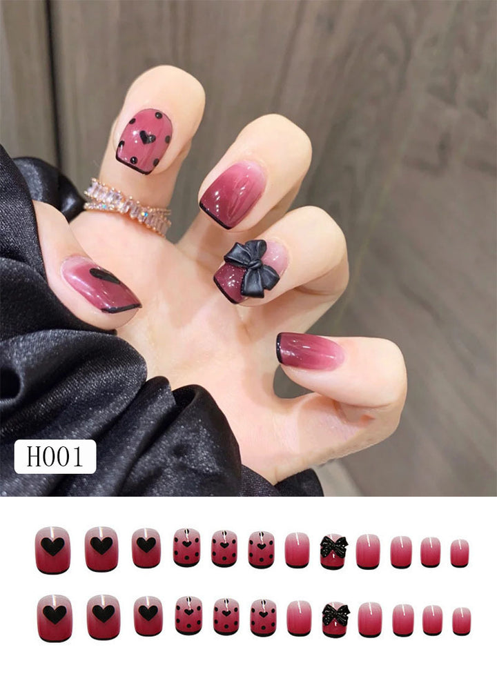 Artificial nail tips with bow design Bowlift