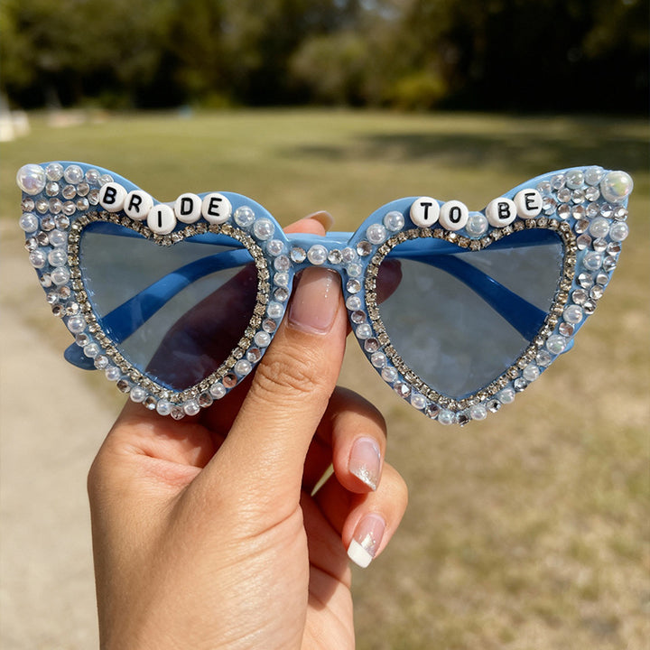 Heart-Shaped Pearl-Embellished Sunglasses Bowlift