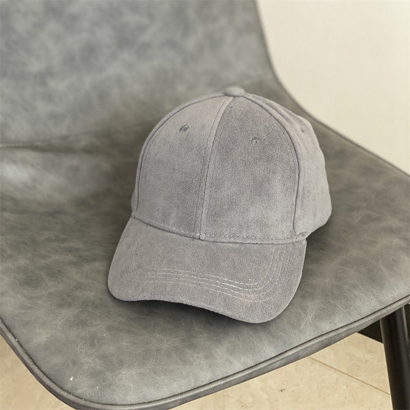 Men's Suede Texture Classic Cap Bowlift