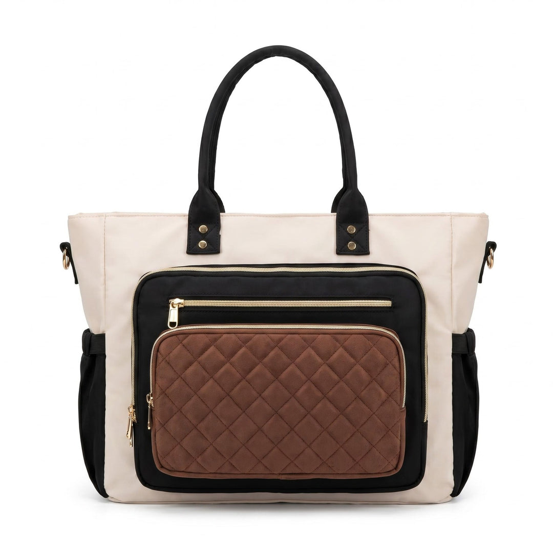 Handbag with Elegant Quilted Look Bowlift