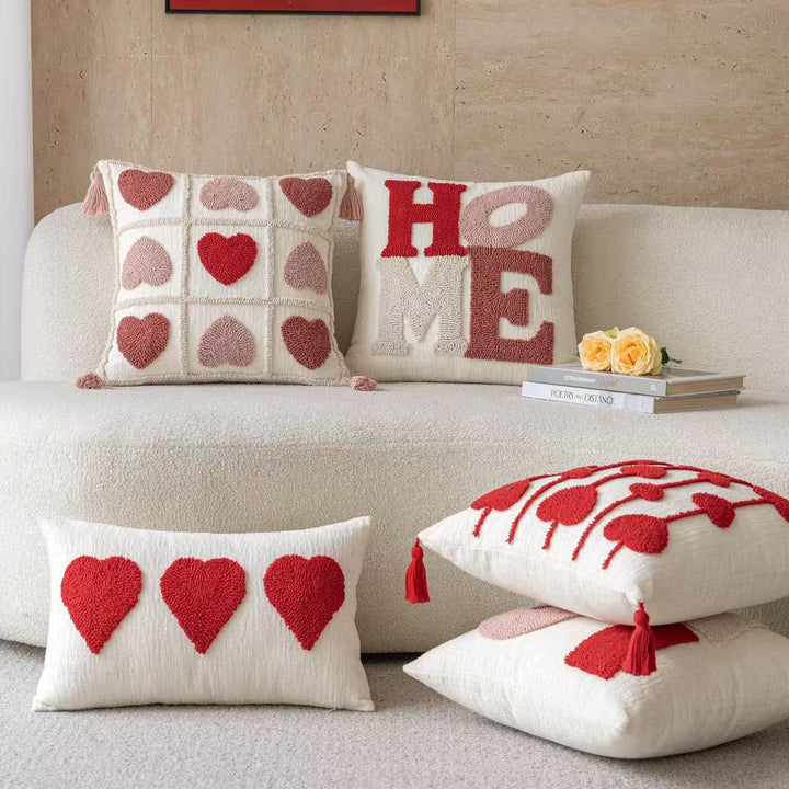 Decorative Love-Stitched Cushion