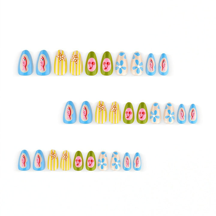 Artificial Nails in Creative Summer Design Bowlift