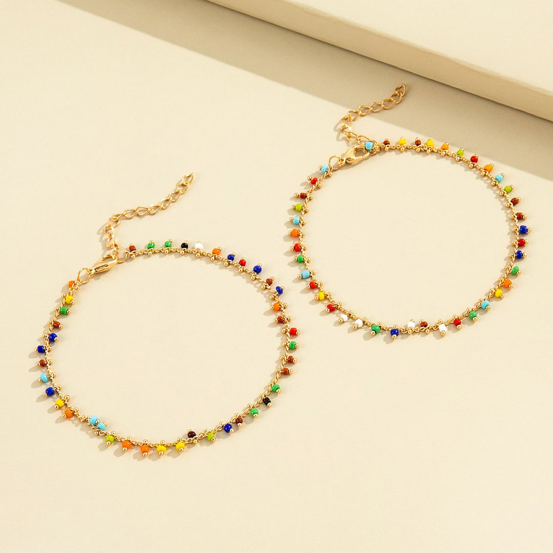 Colorful Beaded Anklet Bowlift