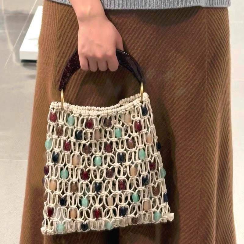 Exclusive Macrame Bag with Jewelry Details Bowlift