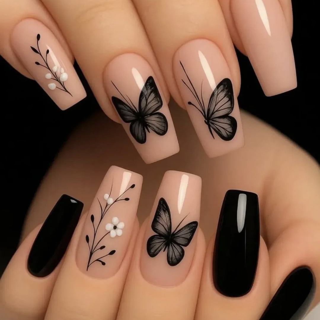 Decorative Butterfly Nail Art Extensions Bowlift