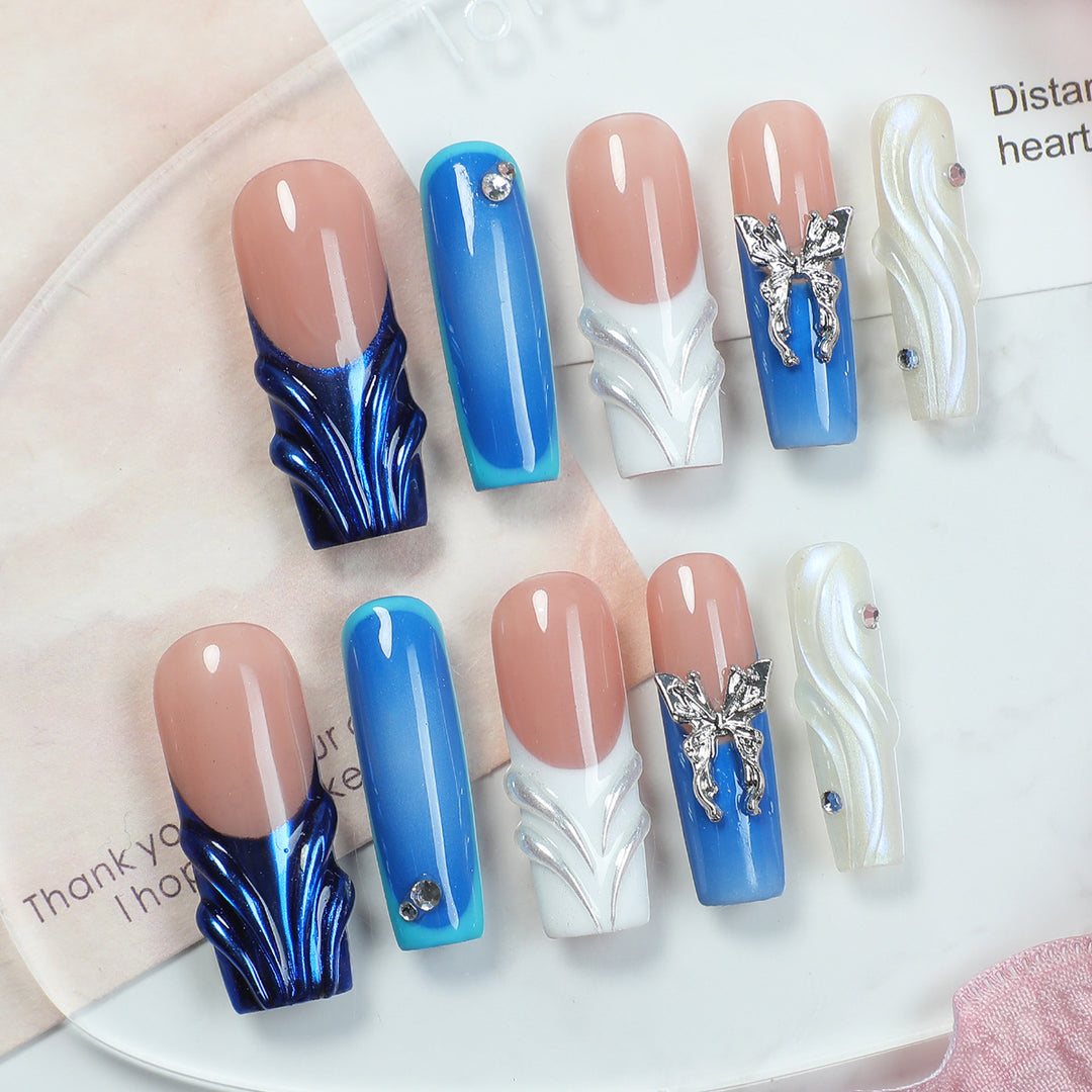 Creative nail art set with contemporary design and elegant details Bowlift