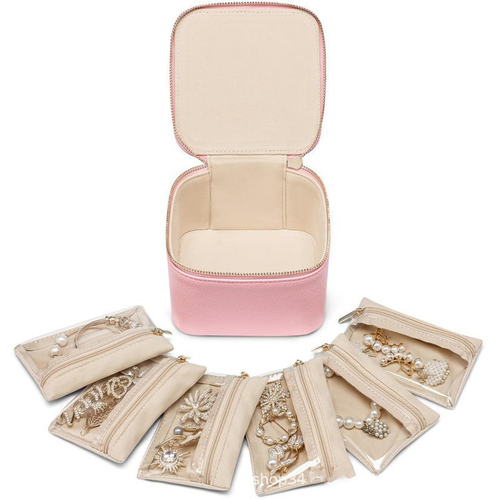 Cosmetic organizer handbag with transparent compartments Bowlift