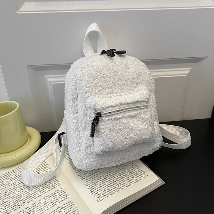 Textured Fleece Mini Backpack