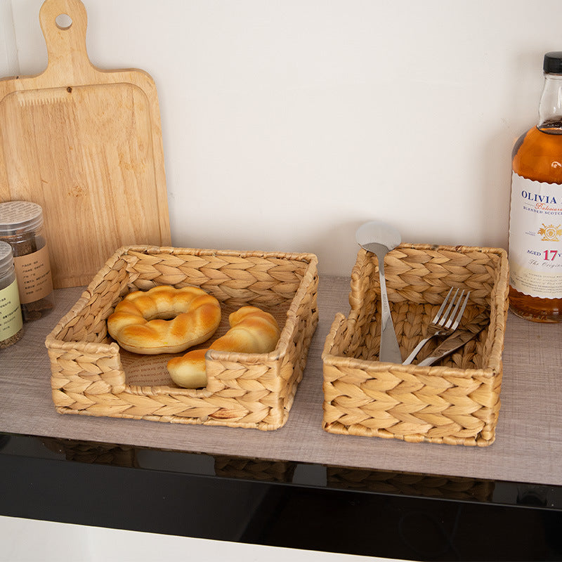 Handcrafted Natural Wicker Organizer Bowlift