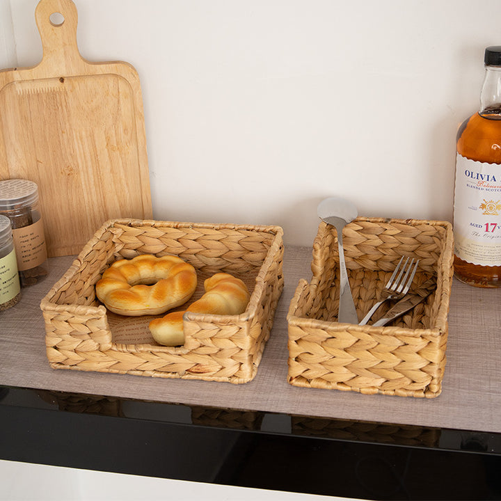 Handcrafted Natural Wicker Organizer Bowlift