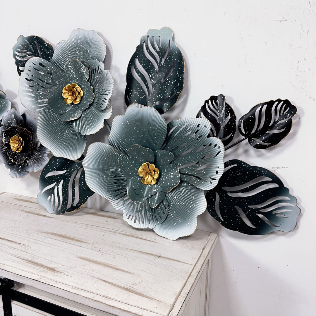 Floral Metal Wall Art Sculpture Bowlift 1789208529