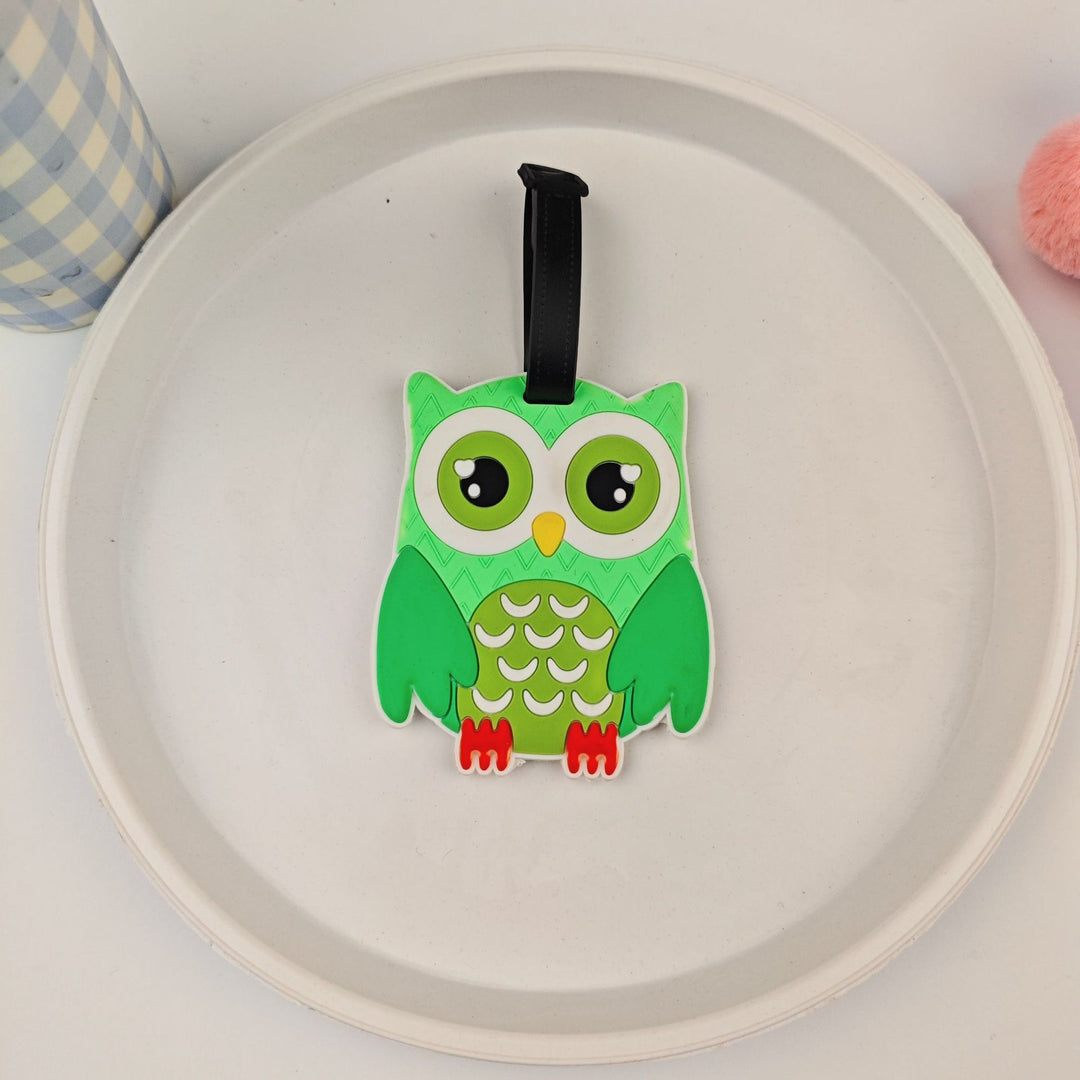 Unisex Playful Owl Luggage Tag Bowlift