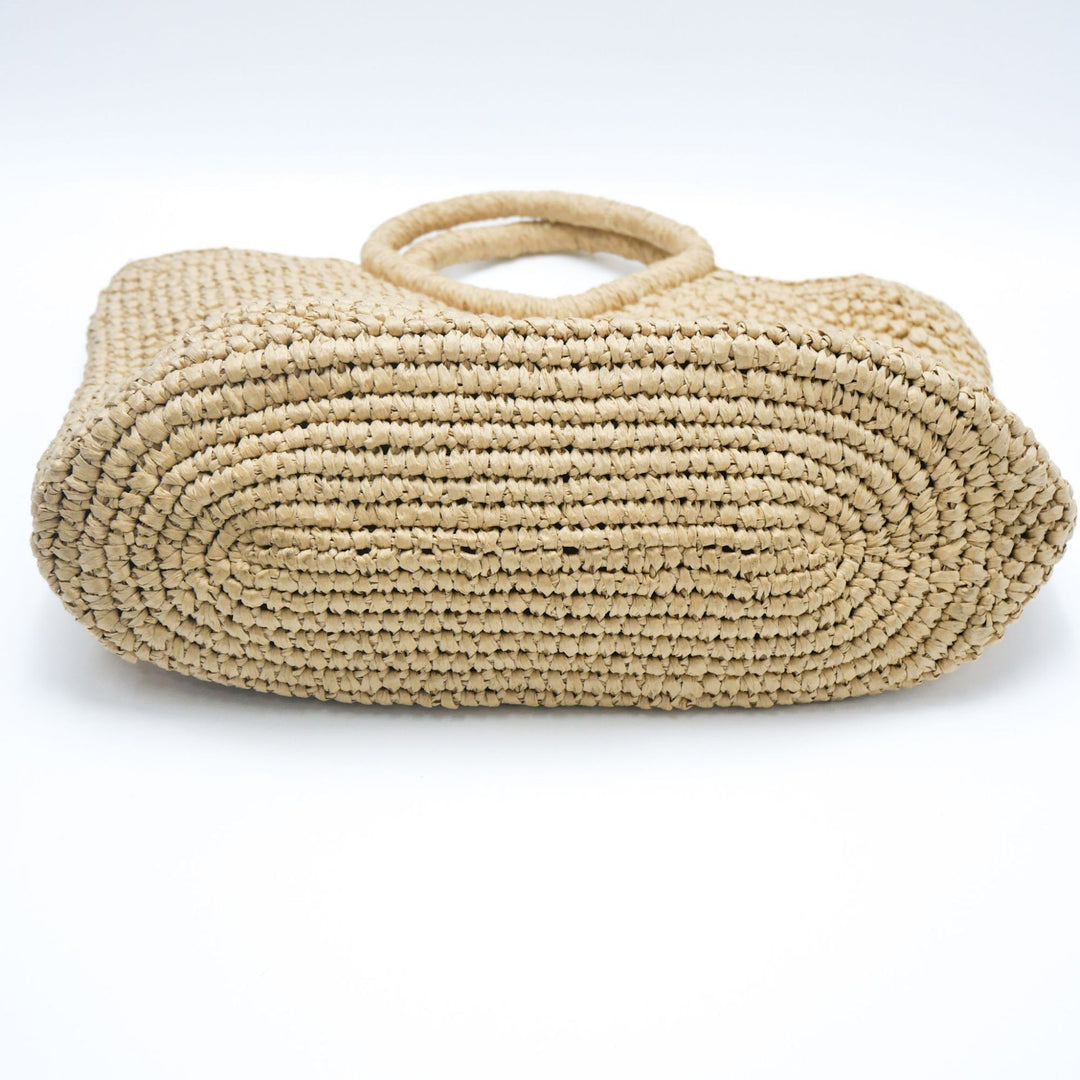Handmade basket bag with round handles Bowlift