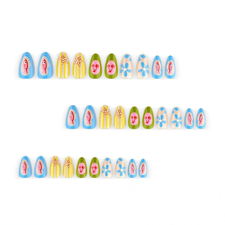 Creative Nail Art Set with Playful Designs Bowlift