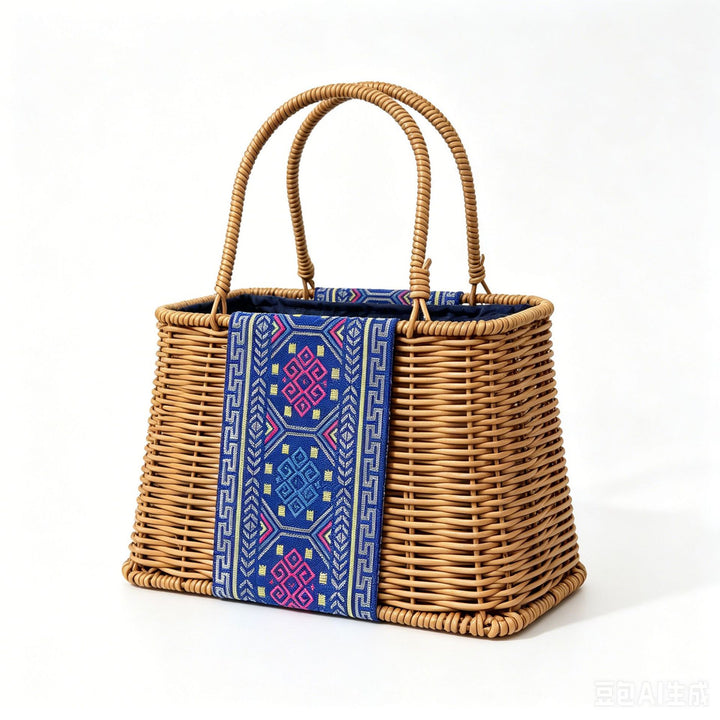 Women Handmade Basket Bag Bowlift