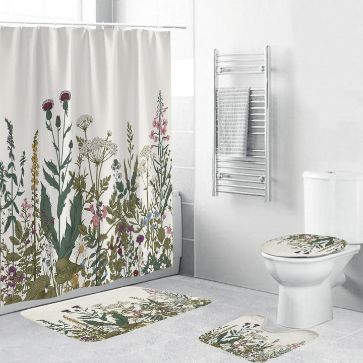 Leafy Botanical Themed Bathroom Ensemble Bowlift