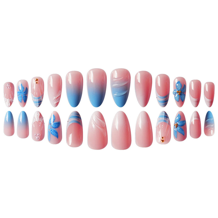 3D Floral and Ocean-Themed Nail Art Extensions Bowlift