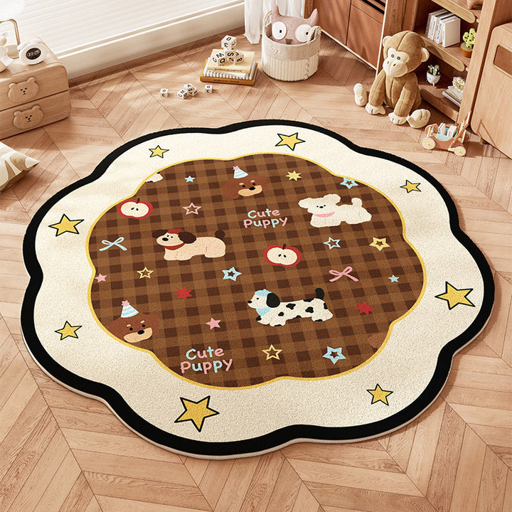 Playful Animal-Themed Round Area Rug