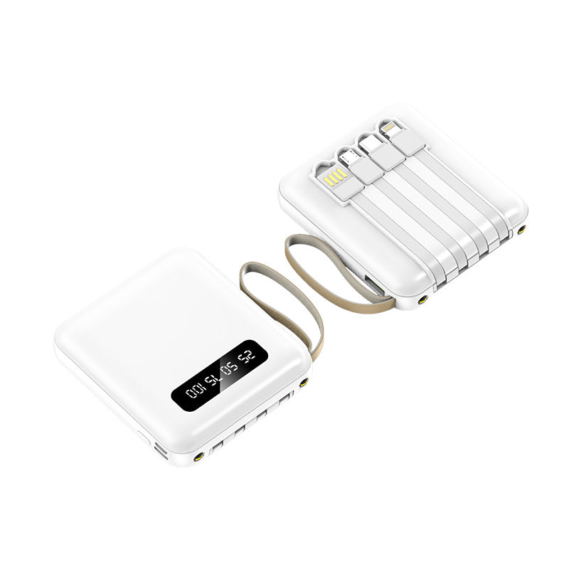Multifunctional power bank with integrated charging cable Bowlift