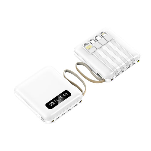 Multifunctional power bank with integrated charging cable Bowlift