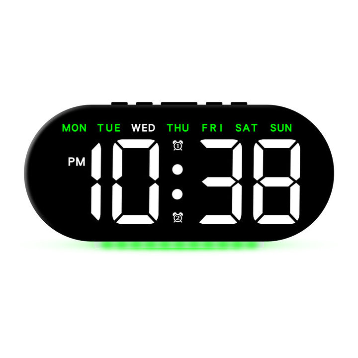 Digital LED Alarm Clock with Multifunctional Date Display Bowlift