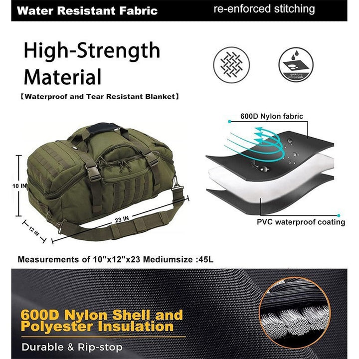 Tactical sports bag with multiple compartments Bowlift