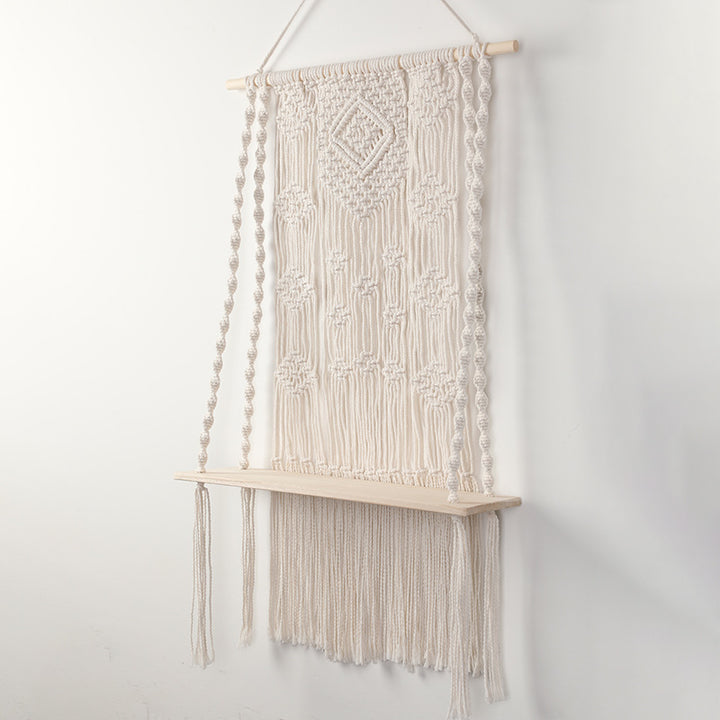 Macrame Wall Shelf with Hanger Bowlift
