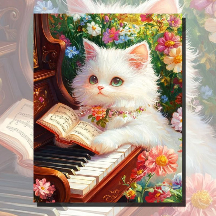 Adorable Cat-Themed Canvas Art Bowlift