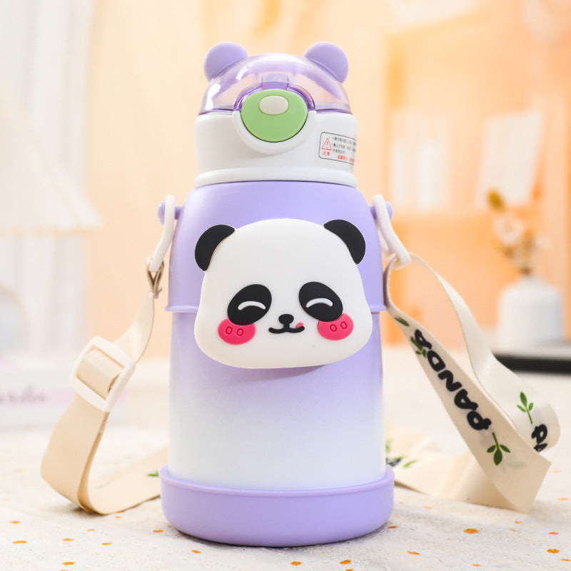 Ladies' drinking bottle with practical carrying strap and cute design Bowlift