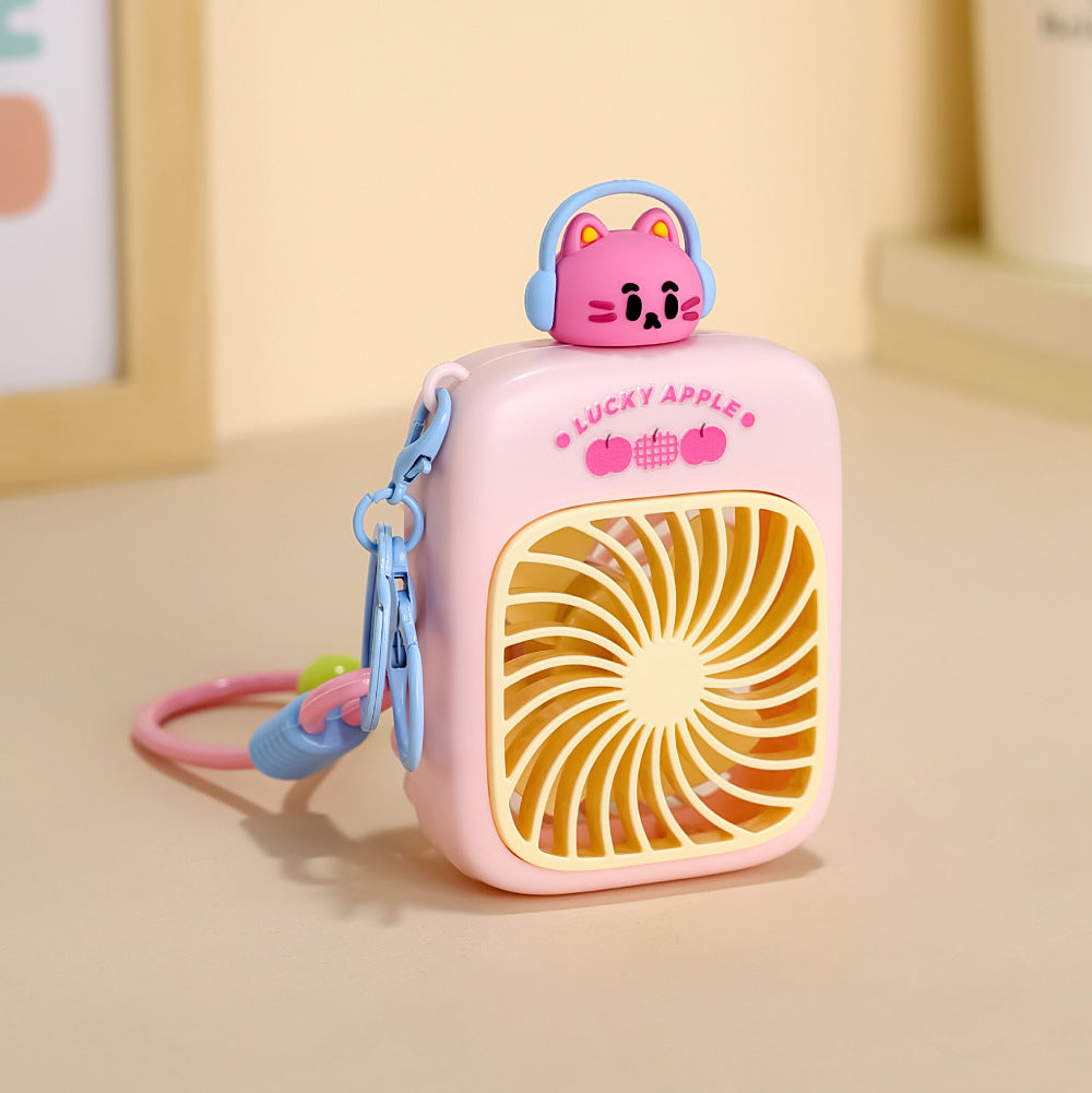 Ladies creative portable mini fan with cat motif Bowlift