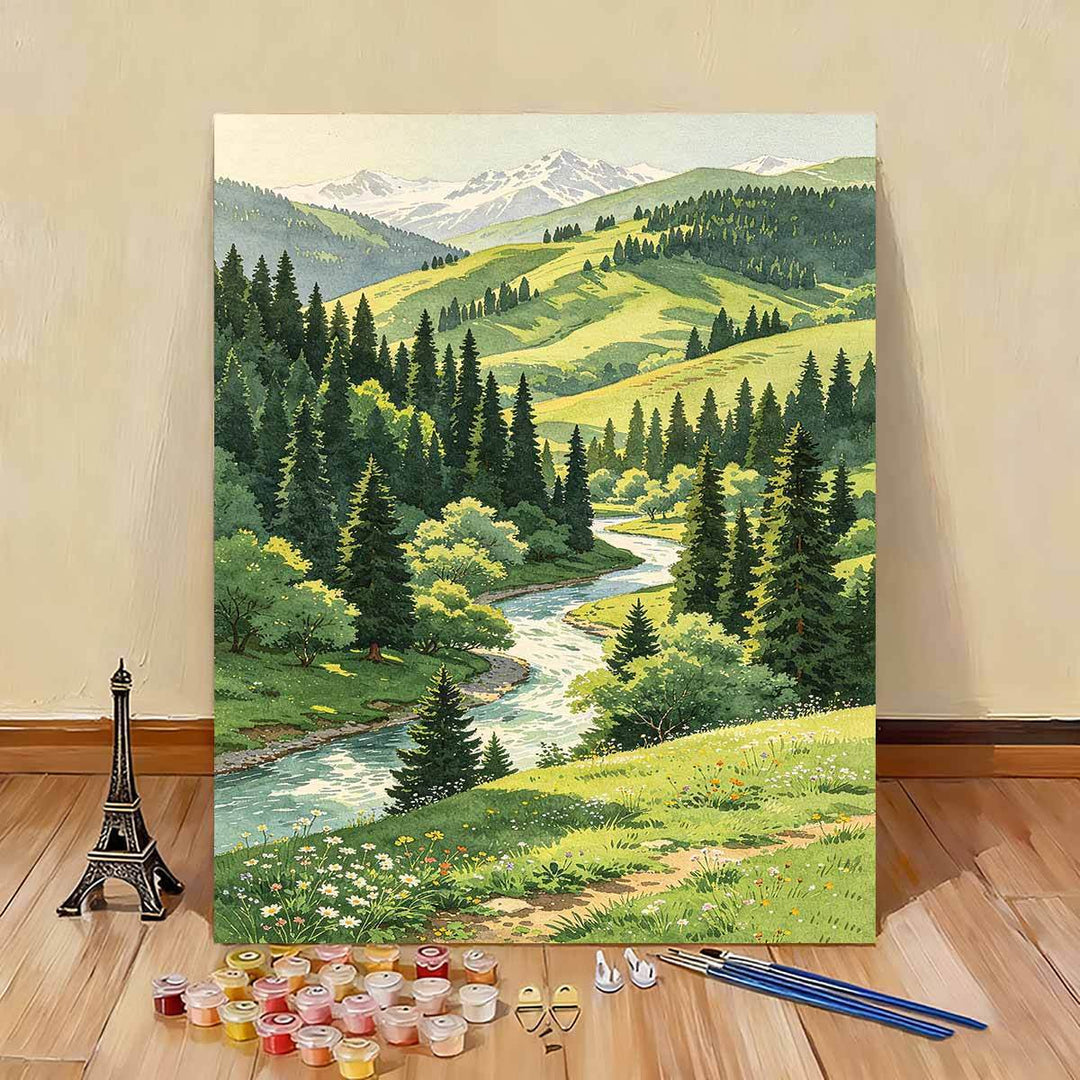 Scenic Nature Landscape Paint by Numbers Kit Bowlift