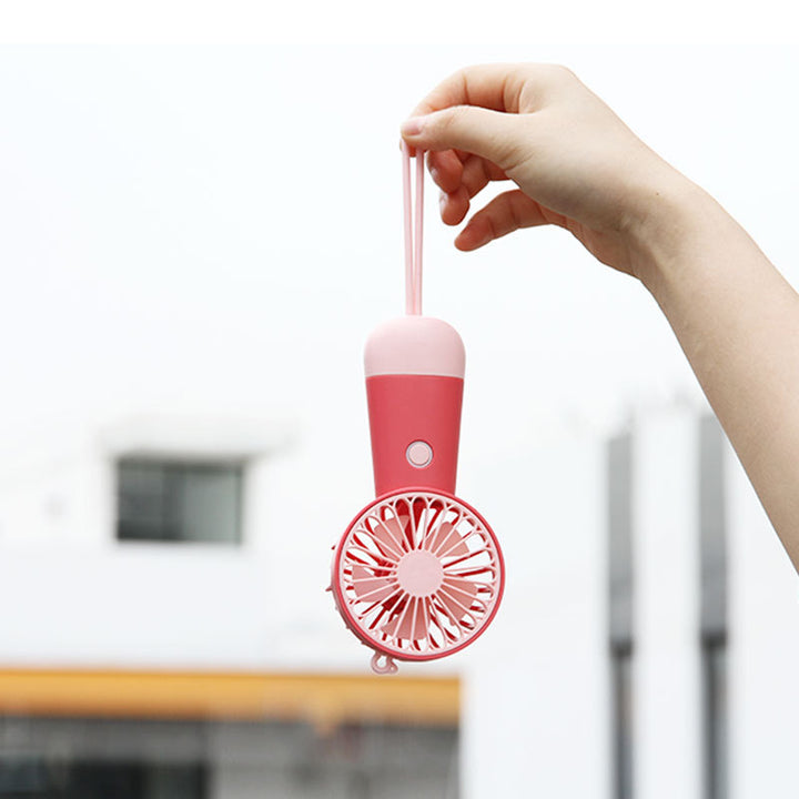 Women's portable handheld fan with ergonomic design and USB charging function Bowlift