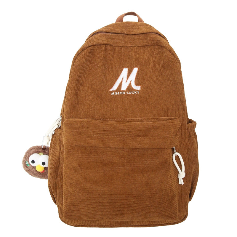 Casual Plush Textured School Backpack Bowlift