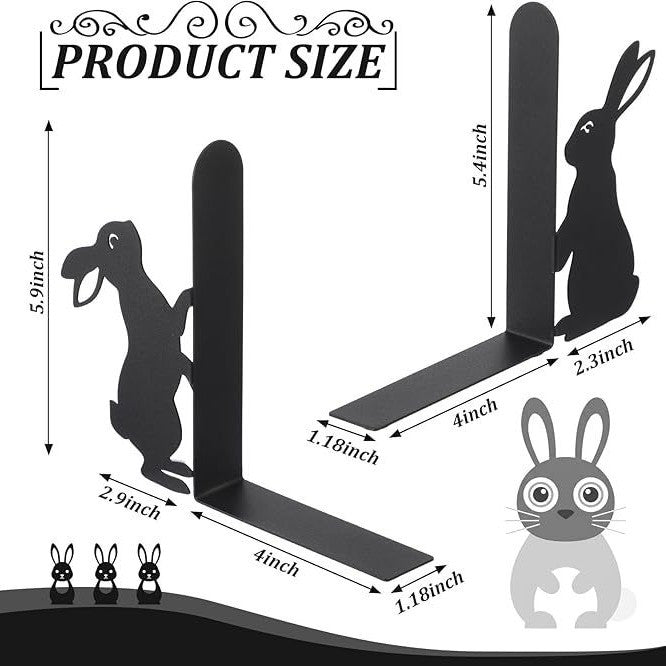 Cat-Shaped Bookend Set