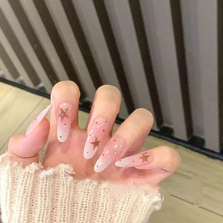 Glittering Star Nail Art Bowlift