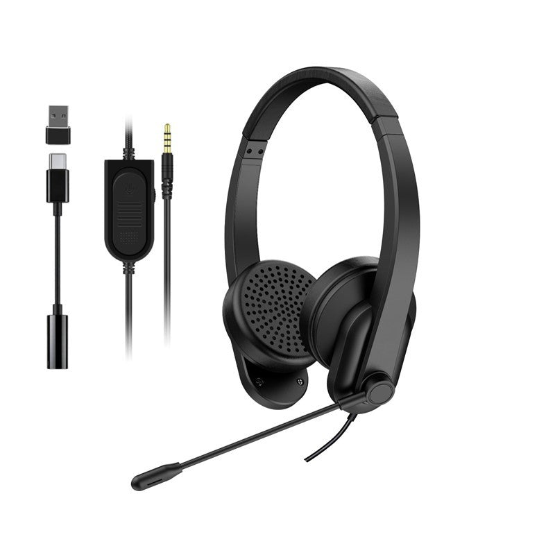 Dual-Microphone Noise-Canceling Headset Bowlift