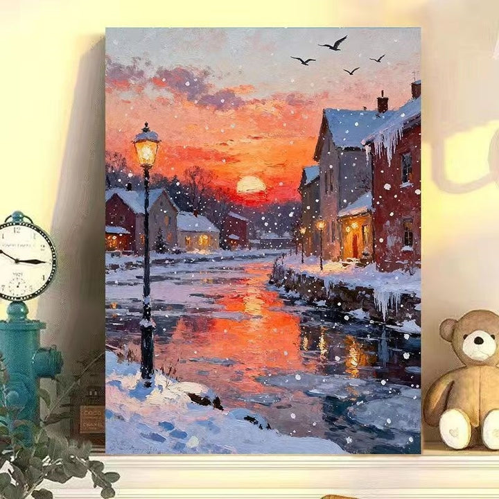 Winter Wonderland Landscape Canvas Art Bowlift