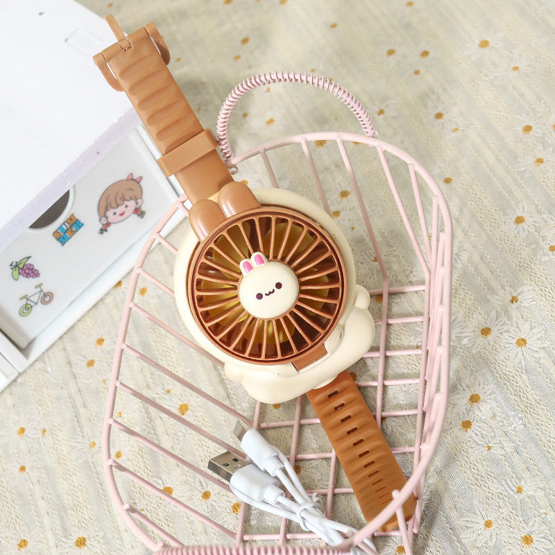 Women Portable Hand Fan with Cute Animal Design Bowlift