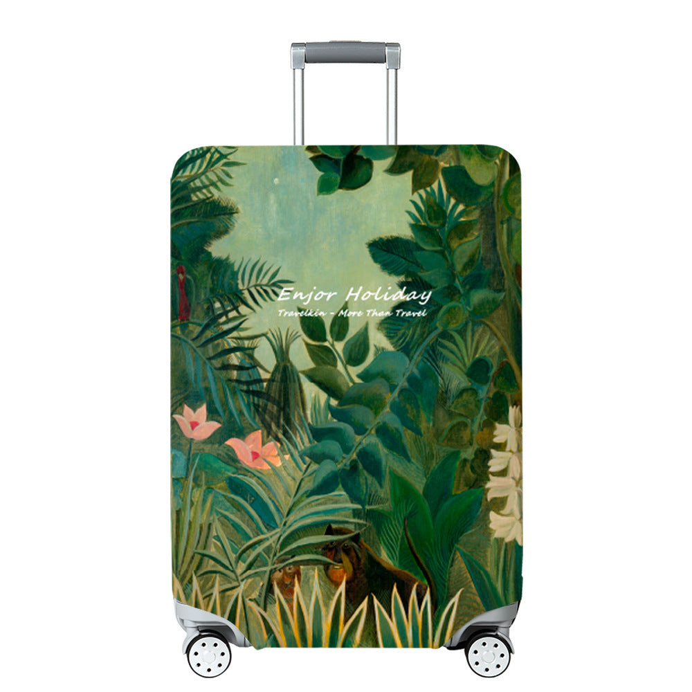 Unisex Hard Shell Travel Suitcase with Creative Travel Motif Bowlift