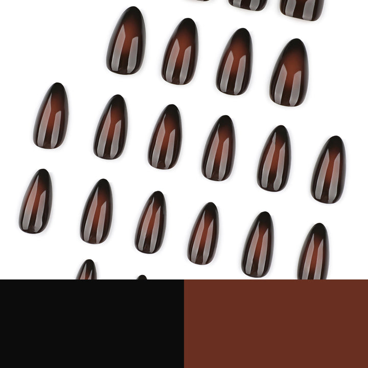 Artistic Stiletto Nails with Glossy Finish Bowlift