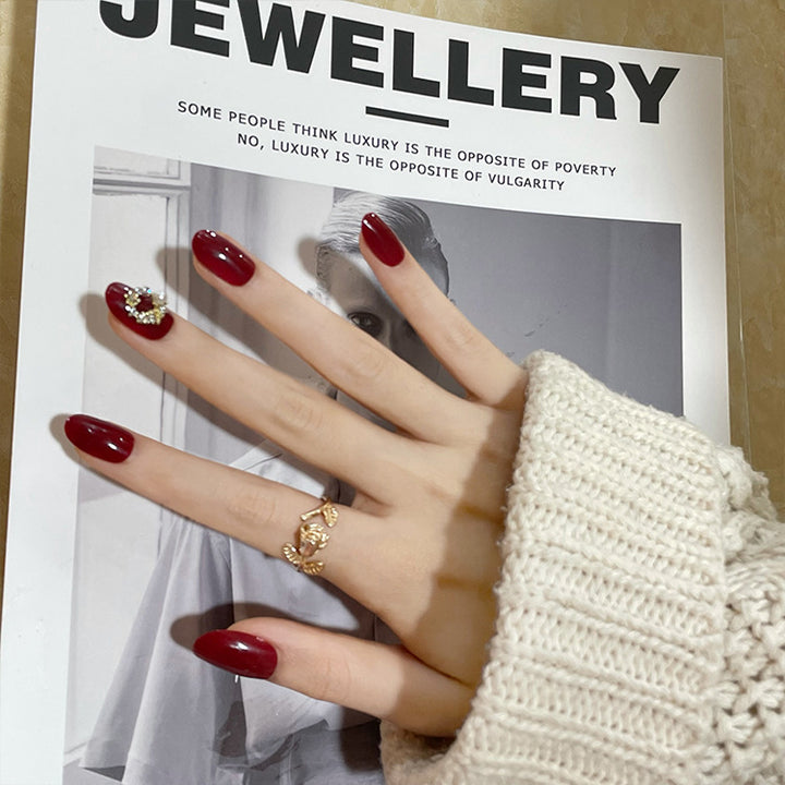 Stylish heart and ombre design artificial nails Bowlift